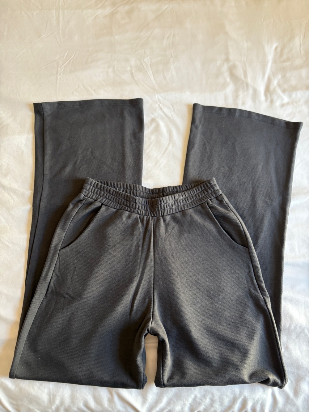 Jova Grey Straight Leg Sweatpants Lounge Athleisure Cozy Casual Neutral